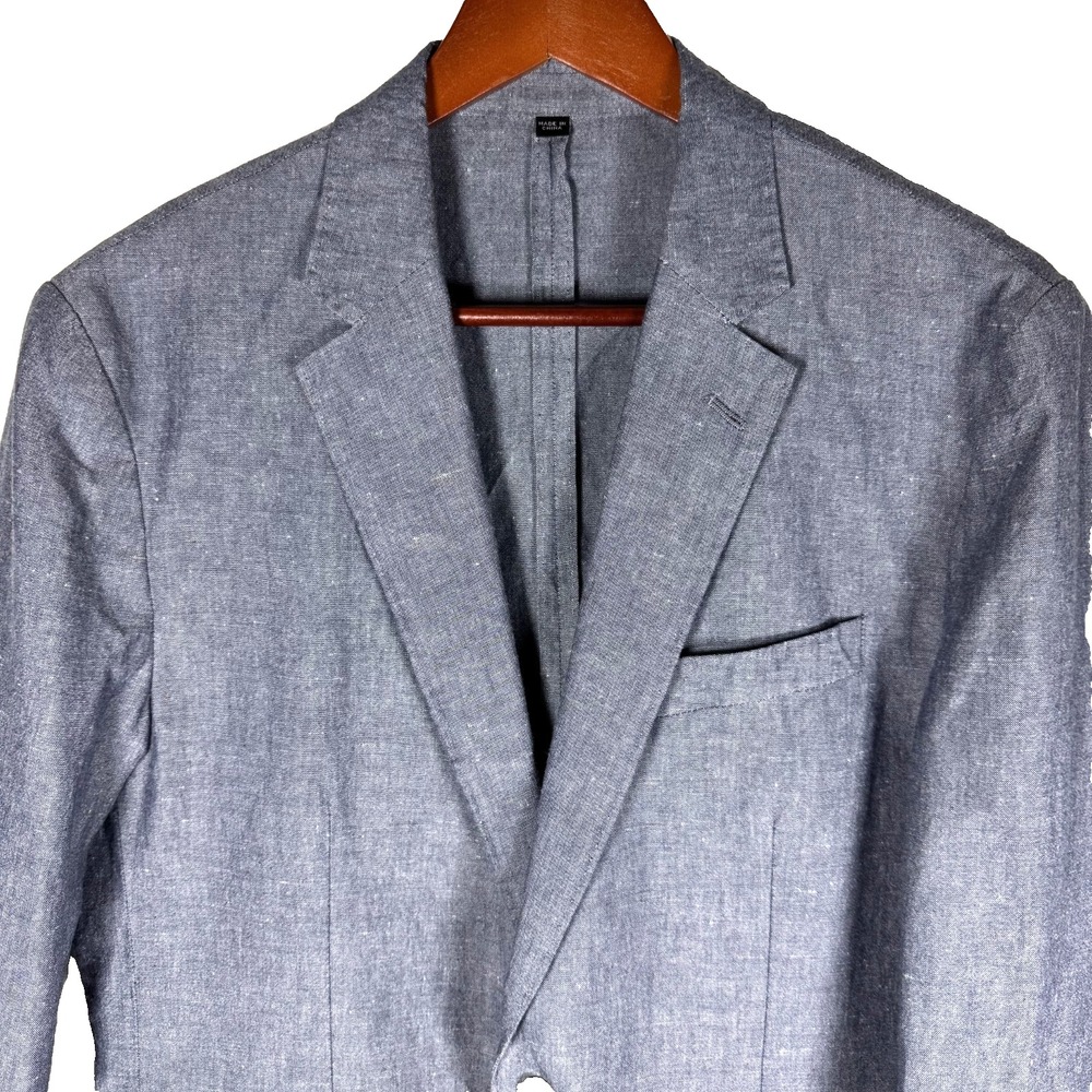 NWT J Crew Ludlow Blue Cotton Irish Linen Sports Jacket Men's Size 40 Slim